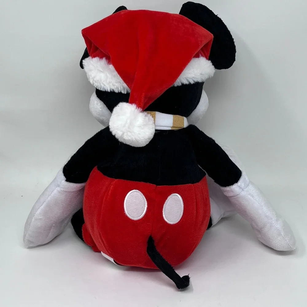 Disney Just Play Mickey Minnie Christmas Plush Set Gold White Scarves 20